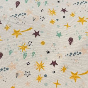 tissu jersey paillette étoile mauve pour création artisanale de culottes