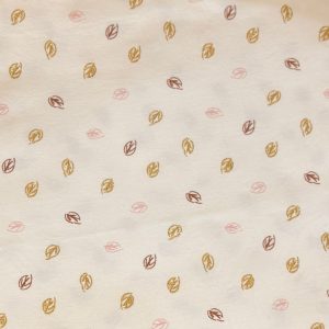 tissu jersey paillette feuille doré pour création artisanale de culottes