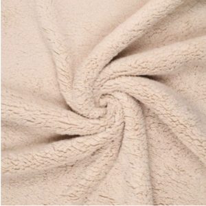 tissu sherpa écru pour créations artisanales de gilet berger