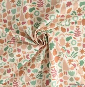 tissu pul alimentaire amphore marsala et sauge pour créations artisanales de charlottes alimentaire